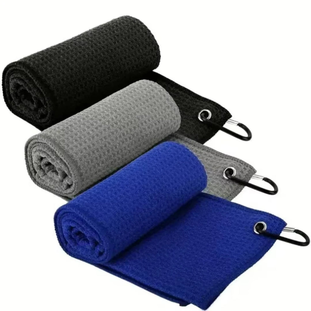 87 Fairways Premium Microfiber Golf Towel With Carabiner Clip